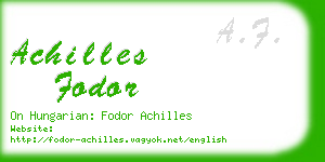 achilles fodor business card
